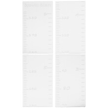 2Pièces Règle Croissance Argenté Stickers Enfants