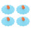 4Pcs Creative Two-Color Blue Silicone Cup Lids Leakproof and Durable 6