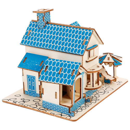 2 Pièces Villa 3D En Bois À Monter Pour Enfants 1