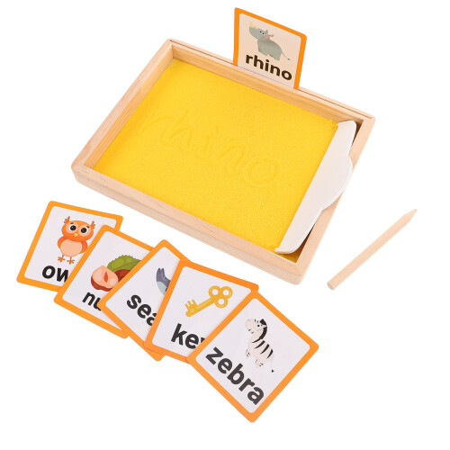 4 Ensembles Plateau Montessori En Bois Sable Et