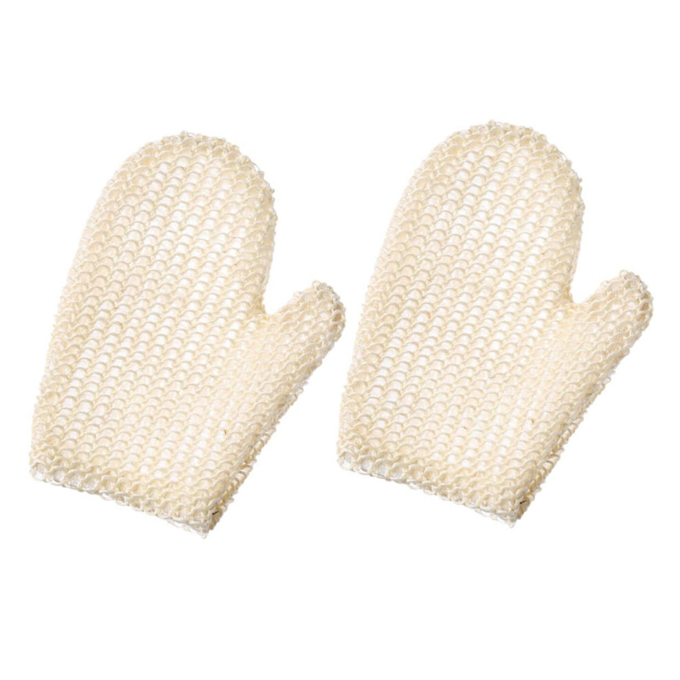 Exfoliating Bath Gloves 2pcs Natural Sisal Body Scrub Mitts for Deep Cleansing and Smooth Skin