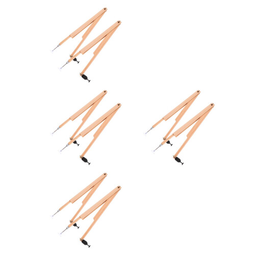 8Pièces Compas Éducatif Bois Khaki Multifonction Pour Mathématiques 2