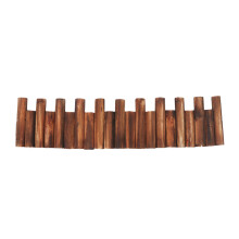 2Pièces Palissade Bois Marron Clair Pour Décoration De Parterre