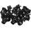 60Pièces Crampons Football Caoutchouc Noir, Support Stable 3