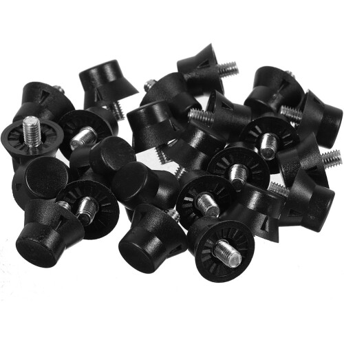 60Pièces Crampons Football Caoutchouc Noir, Support Stable 2