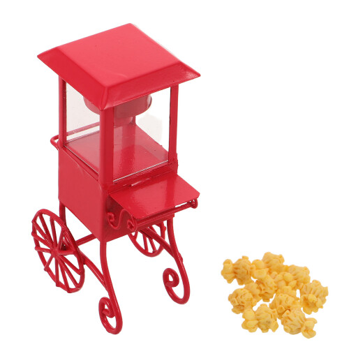 5Ensembles Mini Machine À Pop-Corn Métal Résine Pour Maison De 2