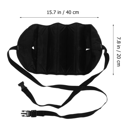 1Pièces Repose-Pieds Noir Polyester Ajustable Voyage 1