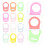 12Pièces Connecteurs Silicone Pour Clips De Sucettes Accessoires Bébé 8