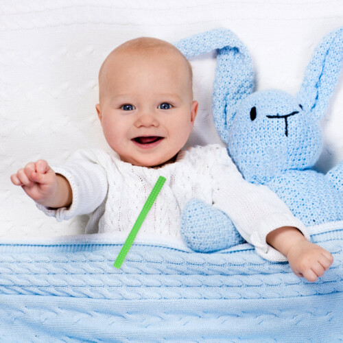 3Pièces Anneaux De Dentition Silicone Texturé Avec Brosse Bébé 2