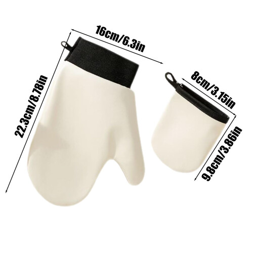 Self Tanning Mitt with Back Applicator for Lotion and Mousse, Washable Reusable Even Coverage 1