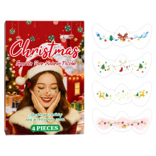 Glitter Face Stickers 4Piece Sparkly Freckles Gems for Festival Party Holiday Rhinestone Decor
