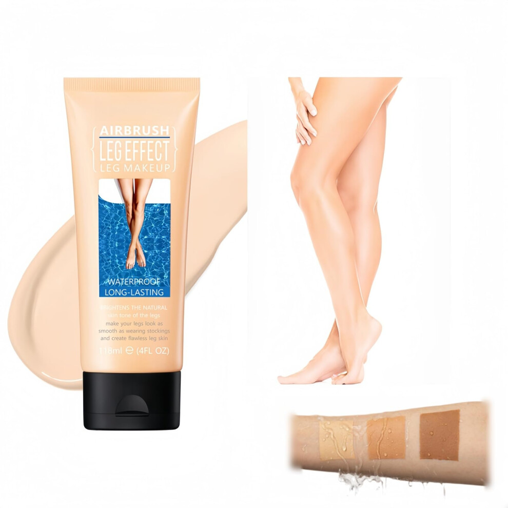 Waterproof Leg Makeup Body Foundation Covers Tattoos Veins Scars Airbrush Finish 118ml Fairest Glow