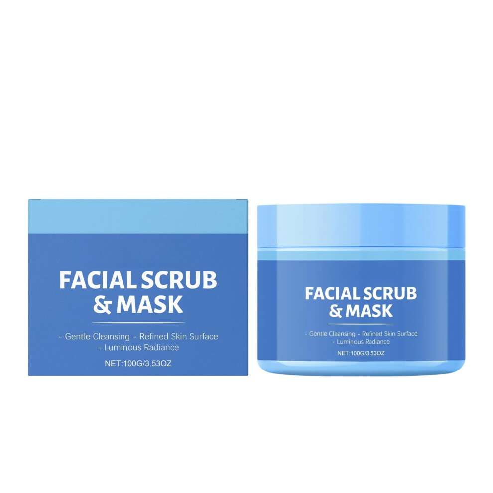 Facial Scrub and Face Mask Dual Use Exfoliant for Deep Cleansing and Radiance with Ceramide and Citrus