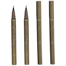 Waterproof Eyeliner Pen 4Pack Grey Brown, Ultra Fine Tip Liquid Eyeliner SmudgeProof Matte