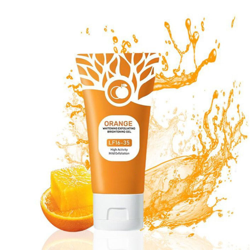 Orange Exfoliating Gel Face And Body Scrub, Deep Cleansing And Moisturizing With Natural Extract, 3.53Oz