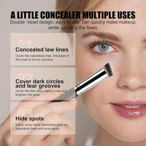 Under Eye Brightener and Concealer Pink Corrector for Dark Circles with Lightweight Buildable Coverage 2