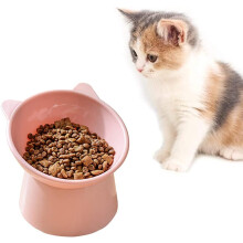 Schnurrhaarfreundliche, erhöhte Futternäpfe für Katzen, ergonomisches, geneigtes Design für bequemes Fressen, geeignet für Katzen mit flacher