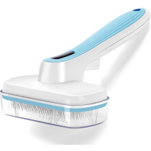 Self-Cleaning Slicker Brush for Dogs & Cats, Pet Grooming Shedding Brush Promotes Blood Circulation & Removes Loose Fur, Ideal for Pets with Long