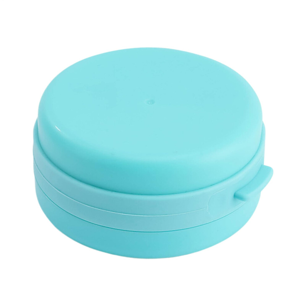 Blue Silicone Body Scrubber With Builtin Soap Dispenser And Gentle Exfoliating Bristles, 3.3 Inch