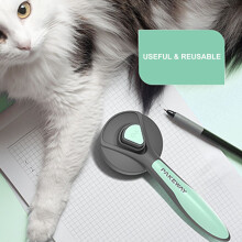 Escova autolimpante Sliker para seu animal de estimação. Cabo ergonômico que garante conforto durante a escovação, perfeita para remover pelos