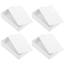 4Pièces Coffret Secret Portable ABS Blanc Pour Bijoux Argent Et Objets