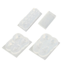 4Pièces Moules Silicone Transparent Ongles