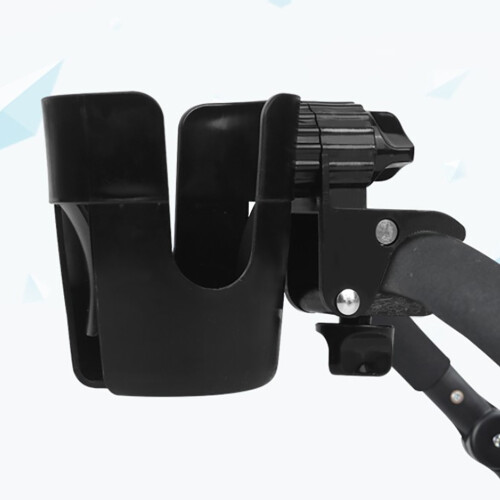2Pièces -Gobelet Clip ABS Noir Pour Poussette Bébé 2