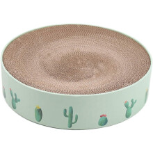 Grand griffoir pour chat, tapis à griffer en matériau vert durable, lit réutilisable pour chats d'intérieur, papier ondulé écologique