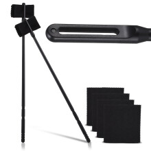 3Ensembles Kit Complet Nettoyage Flûte Tige Et Chiffon Noir Premium