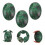 5Pièces Cabochons Verts En Pierre Pour DIY Élégants 5