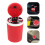 3Pièces Cendrier Rouge Abs+alliage Avec Couvercle Portable 10