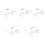 5Pièces Lunettes Rigolotes Violet De Nuage Pour 4