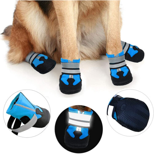 Pet Paws Guardian, Αναπνέουσες μπότες για σκύλους από πλέγμα, Αδιάβροχα υφάσματα Plus Size8 * 2