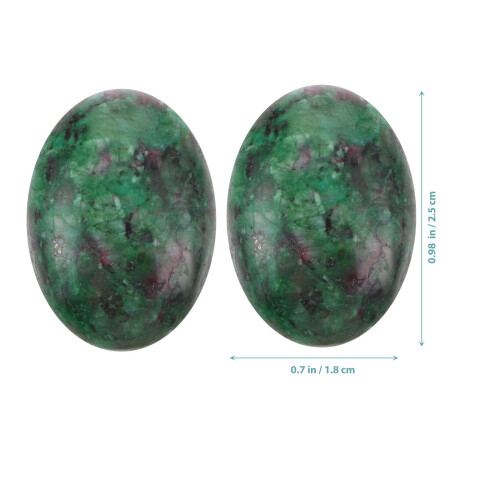 5Pièces Cabochons Verts En Pierre Pour DIY Élégants 1