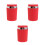 3Pièces Cendrier Rouge Abs+alliage Avec Couvercle Portable 9