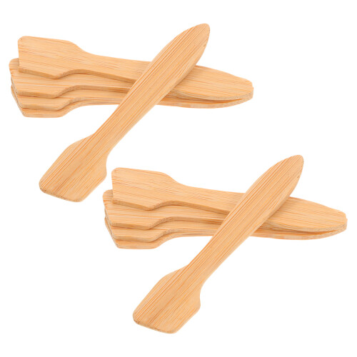 50 Pièces Spatule De En Bambou Pour Et 1