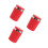3Pièces Cendrier Rouge Abs+alliage Avec Couvercle Portable 8