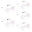 5Pièces Lunettes Rigolotes Violet De Nuage Pour 11
