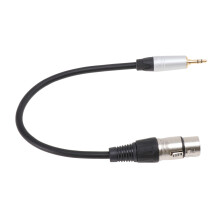 câble adaptateur 3,5 mm vers xlr 0,3 m pour audio noir