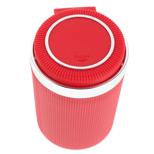 3Pièces Cendrier Rouge Abs+alliage Avec Couvercle Portable 1