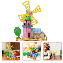 4Ensembles Puzzle Maison En Bois 3D DIY Assemblage Simple Et Amusant