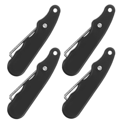8Pièces Accessoire Serrage Lacets Hockey Pliable Noir 2