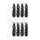 8Pièces Accessoire Serrage Lacets Hockey Pliable Noir 8