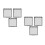 6Pièces Protections Lumineuses Maison Gris ABS Fixation Rapide 8