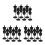 18Pièces Support Costume ABS Noir Adapté À Toutes Mini Poupées 9