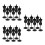 18Pièces Support Costume ABS Noir Adapté À Toutes Mini Poupées 3