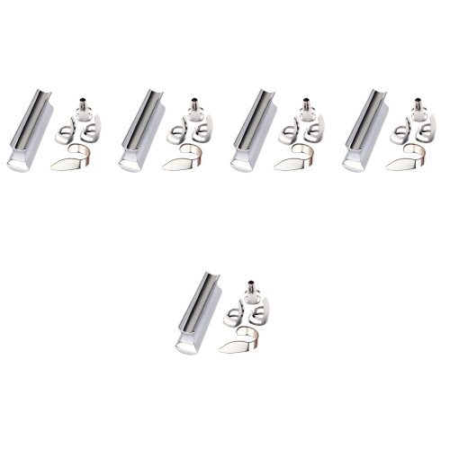5Ensembles Slide Métal Robuste Pour Guitare Argent Facile À Utiliser 2