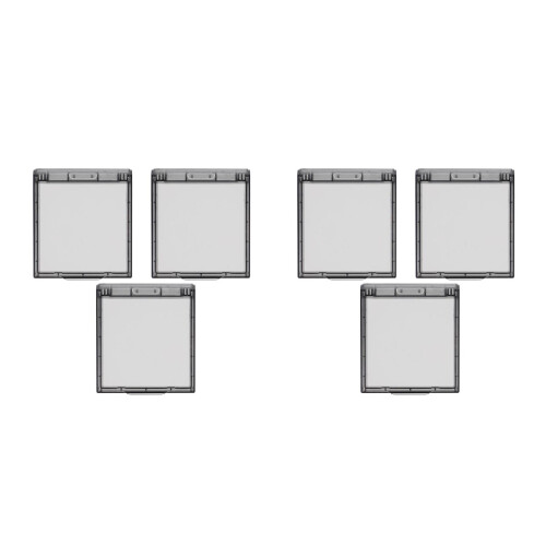 6Pièces Protections Lumineuses Maison Gris ABS Fixation Rapide 2