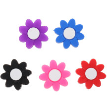 5Pièces Dampener Raquette Tennis Silicone Durable Décor Floral
