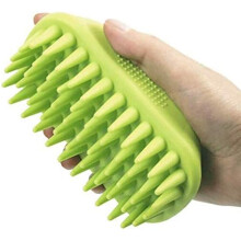Pet Silicone Shampoo Brush, Ergonomic Design for Efficient Cleaning & Massage Wash on Multiple Uses Including Long & Short Hair Pets (Silicone)
